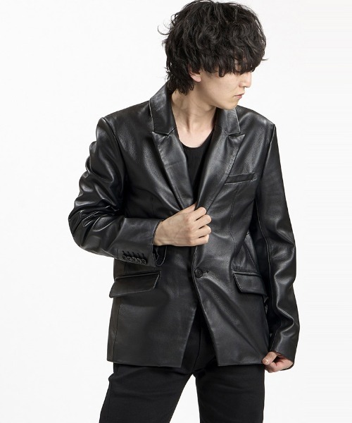 NO ID.（ノーアイディ）の「mj11861- ｼｰﾌﾟﾚｻﾞｰｴｯｼﾞ1B-JKT テーラードジャケット(859030-558L)（テーラードジャケット・メンズ・ブラック・1/2）」の14枚目の写真