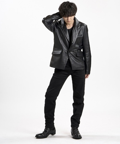 NO ID.（ノーアイディ）の「mj11861- ｼｰﾌﾟﾚｻﾞｰｴｯｼﾞ1B-JKT テーラードジャケット(859030-558L)（テーラードジャケット・メンズ・ブラック・1/2）」の16枚目の写真