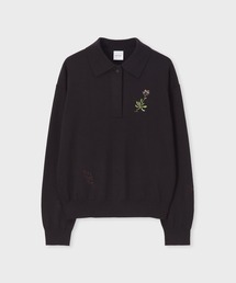 Paul Smith（ポールスミス）の「フラワーエンブロイダリー 長袖ニットポロシャツ / 265254 KN199（ニット/セーター）」