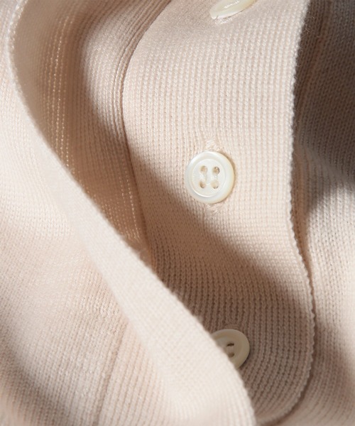 Paul Smith（ポールスミス）の「フラワーエンブロイダリー 長袖ニットポロシャツ / 265254 KN199（ニット/セーター・レディース・オフホワイト/ダークブラウン・MEDIUM）」の6枚目の写真