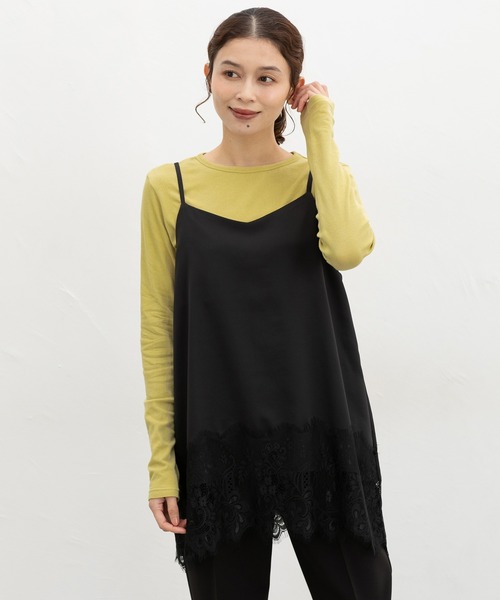 Honeys(ハニーズ)の「やわらか綿Tシャツ(Tシャツ/カットソー・レディース・オレンジ/ブラック/ライトブルー/イエロー/杢グレー/アイボリー/ライトピンク/ブラウン・L/M/S)」の21枚目の写真