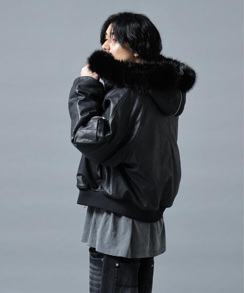 DANKE SCHON（ダンケシェーン）の「DankeSchon/ダンケシェーン/FAUX LEATHER N2B（ミリタリージャケット・メンズ・ブラック系その他・M/L）」の3枚目の写真
