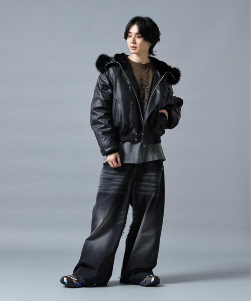 DANKE SCHON（ダンケシェーン）の「DankeSchon/ダンケシェーン/FAUX LEATHER N2B（ミリタリージャケット・メンズ・ブラック系その他・M/L）」の4枚目の写真