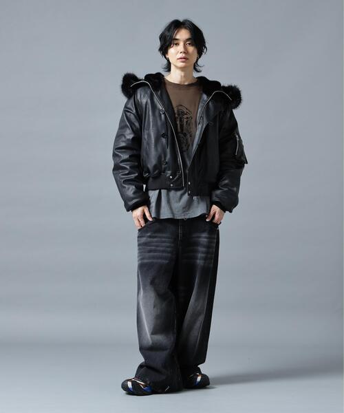 DANKE SCHON（ダンケシェーン）の「DankeSchon/ダンケシェーン/FAUX LEATHER N2B（ミリタリージャケット・メンズ・ブラック系その他・M/L）」の5枚目の写真