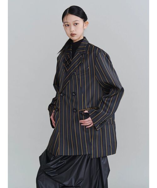 UN3D.（アンスリード）の「ST TRIPLE TUCK COCOON JK（テーラードジャケット・レディース・グレー/ブラック・38/36）」の14枚目の写真