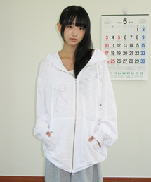 BETTY BOOP DREAMY RIBBON HOODIE ZIP UP WHITE