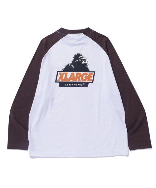 XLARGE(エクストララージ)の「SLANTED OG RAGLAN L/S TEE(Tシャツ/カットソー・メンズ・ブラウン/ネイビー/ブラック/グリーン・S/M/L/XL)」の2枚目の写真