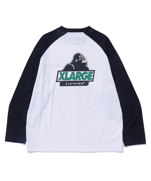 XLARGE(エクストララージ)の「SLANTED OG RAGLAN L/S TEE(Tシャツ/カットソー・メンズ・ブラウン/ネイビー/ブラック/グリーン・S/M/L/XL)」の1枚目の写真