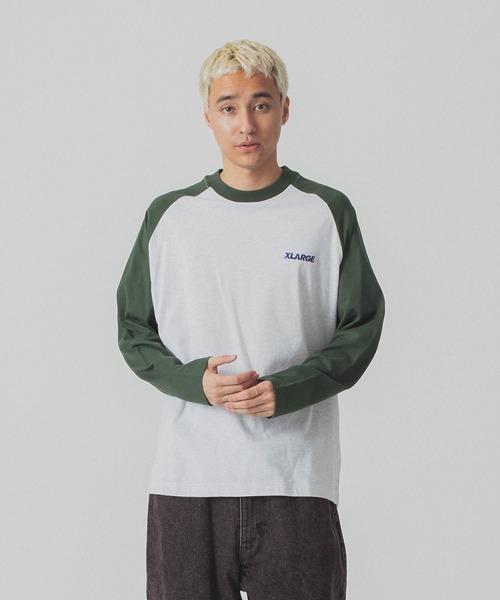 XLARGE(エクストララージ)の「SLANTED OG RAGLAN L/S TEE(Tシャツ/カットソー・メンズ・ブラウン/ネイビー/ブラック/グリーン・S/M/L/XL)」の13枚目の写真