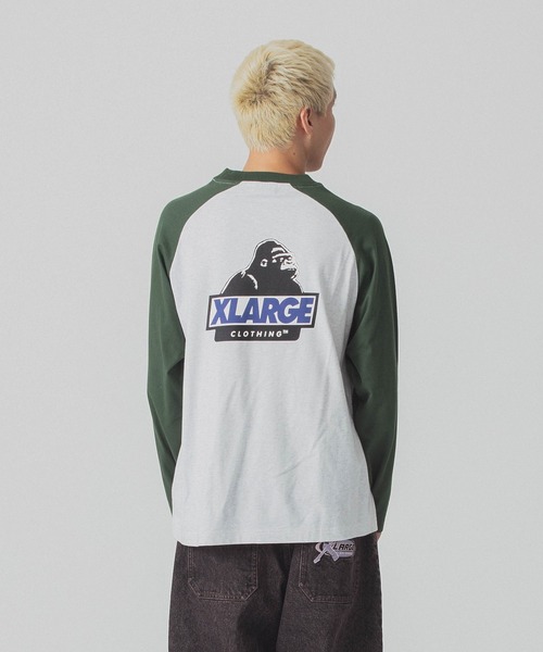 XLARGE(エクストララージ)の「SLANTED OG RAGLAN L/S TEE(Tシャツ/カットソー・メンズ・ブラウン/ネイビー/ブラック/グリーン・S/M/L/XL)」の14枚目の写真