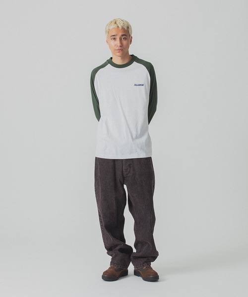 XLARGE(エクストララージ)の「SLANTED OG RAGLAN L/S TEE(Tシャツ/カットソー・メンズ・ブラウン/ネイビー/ブラック/グリーン・S/M/L/XL)」の15枚目の写真