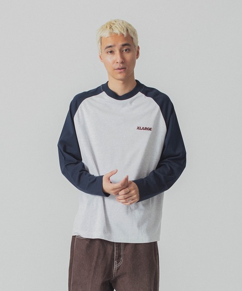 XLARGE(エクストララージ)の「SLANTED OG RAGLAN L/S TEE(Tシャツ/カットソー・メンズ・ブラウン/ネイビー/ブラック/グリーン・S/M/L/XL)」の19枚目の写真