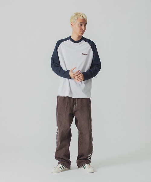 XLARGE(エクストララージ)の「SLANTED OG RAGLAN L/S TEE(Tシャツ/カットソー・メンズ・ブラウン/ネイビー/ブラック/グリーン・S/M/L/XL)」の20枚目の写真