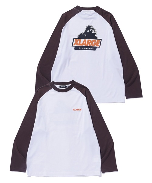 XLARGE(エクストララージ)の「SLANTED OG RAGLAN L/S TEE(Tシャツ/カットソー・メンズ・ブラウン/ネイビー/ブラック/グリーン・S/M/L/XL)」の6枚目の写真