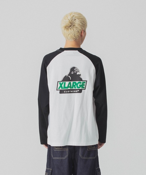 XLARGE(エクストララージ)の「SLANTED OG RAGLAN L/S TEE(Tシャツ/カットソー・メンズ・ブラウン/ネイビー/ブラック/グリーン・S/M/L/XL)」の9枚目の写真