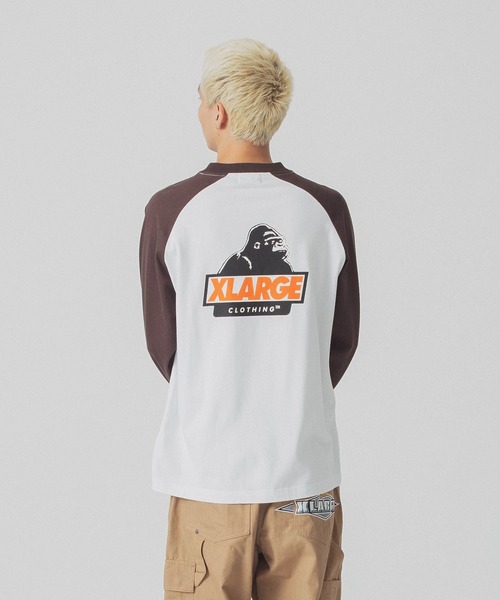 XLARGE(エクストララージ)の「SLANTED OG RAGLAN L/S TEE(Tシャツ/カットソー・メンズ・ブラウン/ネイビー/ブラック/グリーン・S/M/L/XL)」の16枚目の写真