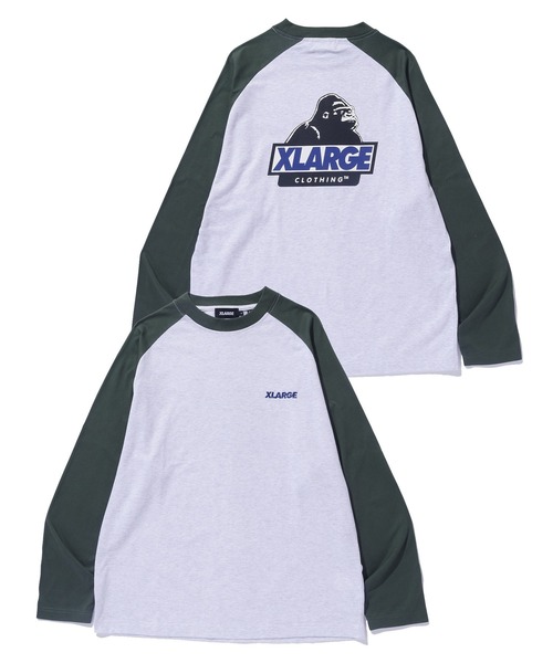 XLARGE(エクストララージ)の「SLANTED OG RAGLAN L/S TEE(Tシャツ/カットソー・メンズ・ブラウン/ネイビー/ブラック/グリーン・S/M/L/XL)」の7枚目の写真