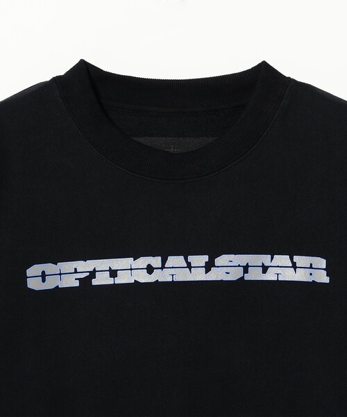 BEAMS T(ビームスティー)の「OPTICALSTAR × BEAMS T / Crew neck Sweat(スウェット・メンズ・ブラック・XS/S/M/L)」の3枚目の写真