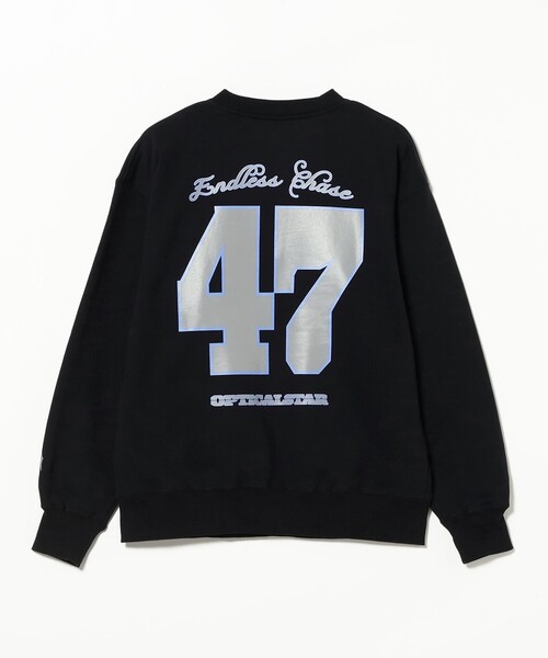 BEAMS T(ビームスティー)の「OPTICALSTAR × BEAMS T / Crew neck Sweat(スウェット・メンズ・ブラック・XS/S/M/L)」の5枚目の写真