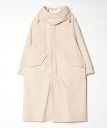 ROBES&CONFECTIONS（ローブスコンフェクションズ）の「Robes&Confections/ローブス&コンフェクションズ/ラムウールビーバーフード付コート（チェスターコート）」