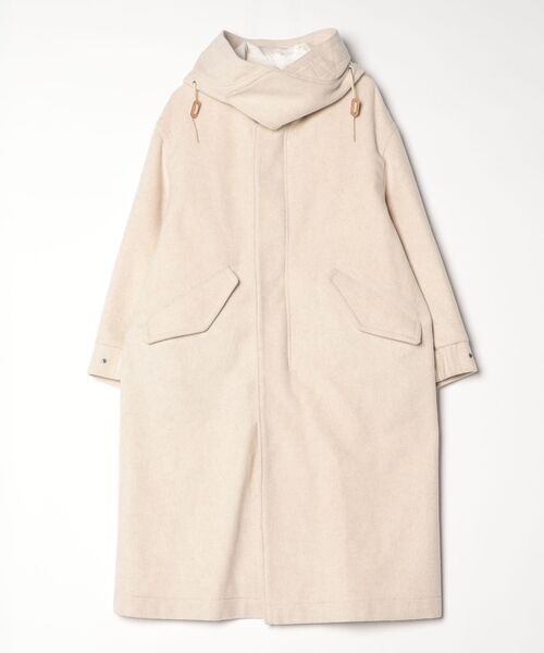 ROBES&CONFECTIONS（ローブスコンフェクションズ）の「Robes&Confections/ローブス&コンフェクションズ/ラムウールビーバーフード付コート（チェスターコート・レディース・ブラック/その他6/オリーブ系・3/1）」の3枚目の写真