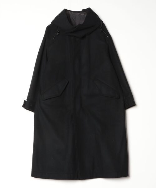 ROBES&CONFECTIONS（ローブスコンフェクションズ）の「Robes&Confections/ローブス&コンフェクションズ/ラムウールビーバーフード付コート（チェスターコート・レディース・ブラック/その他6/オリーブ系・3/1）」の2枚目の写真