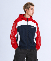 MF Retro Hooded Track Jacket (レッド/アイボリー/ネイビー)
