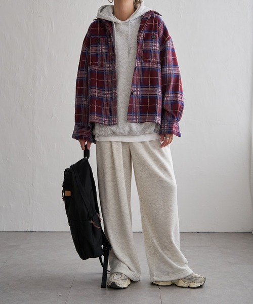 LBC(エルビーシー)の「モールチェックCPOシャツ(シャツ/ブラウス・レディース・ブラック/イエロー/ワイン・L/M)」の8枚目の写真