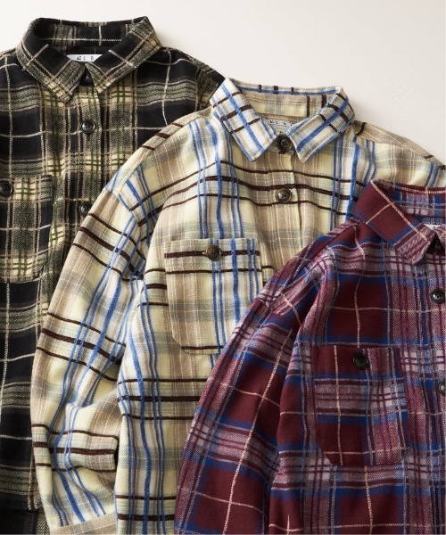 LBC(エルビーシー)の「モールチェックCPOシャツ(シャツ/ブラウス・レディース・ブラック/イエロー/ワイン・L/M)」の19枚目の写真