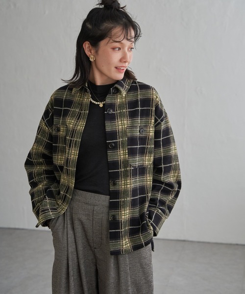 LBC(エルビーシー)の「モールチェックCPOシャツ(シャツ/ブラウス・レディース・ブラック/イエロー/ワイン・L/M)」の22枚目の写真
