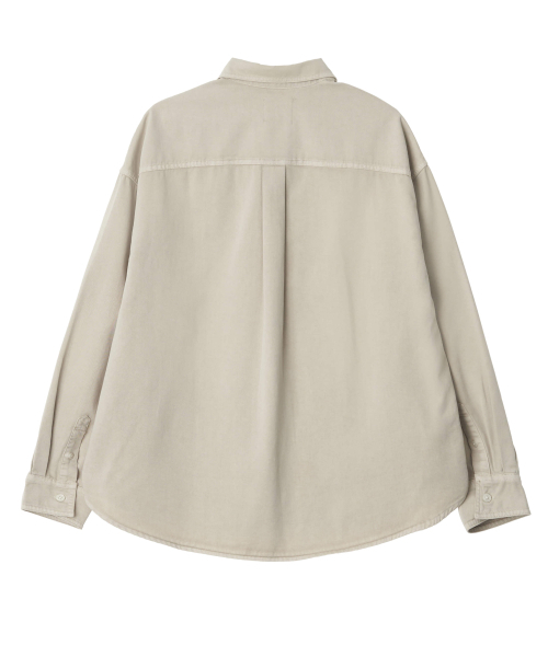NIGHTWORKDEPT(ナイトワークデプト)の「Garment-Dyed Utility Shirt_3 Colors(シャツ/ブラウス・レディース・スカイブルー/オレンジ/Beige・SMALL)」の5枚目の写真