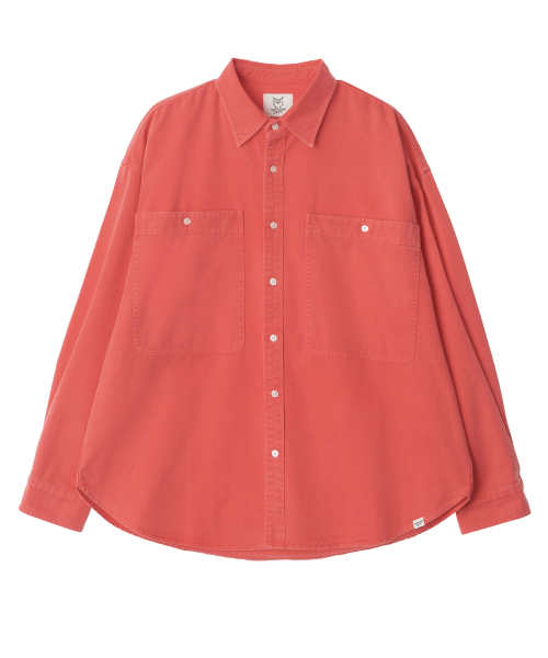 NIGHTWORKDEPT(ナイトワークデプト)の「Garment-Dyed Utility Shirt_3 Colors(シャツ/ブラウス・レディース・スカイブルー/オレンジ/Beige・SMALL)」の6枚目の写真