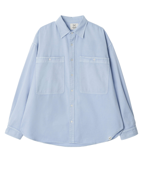 NIGHTWORKDEPT(ナイトワークデプト)の「Garment-Dyed Utility Shirt_3 Colors(シャツ/ブラウス・レディース・スカイブルー/オレンジ/Beige・SMALL)」の8枚目の写真