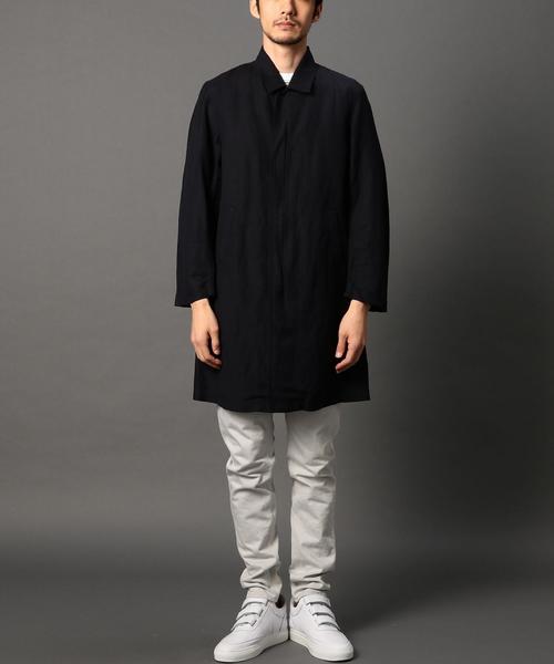 BEAUTY&YOUTH UNITED ARROWS(ビューティーアンドユースユナイテッドアローズ)の「<monkey time> アサ/レーヨン クロス フルジップ コート◆(ステンカラーコート・メンズ・ネイビー/オリーブ・SMALL/X-LARGE/LARGE/MEDIUM)」の16枚目の写真
