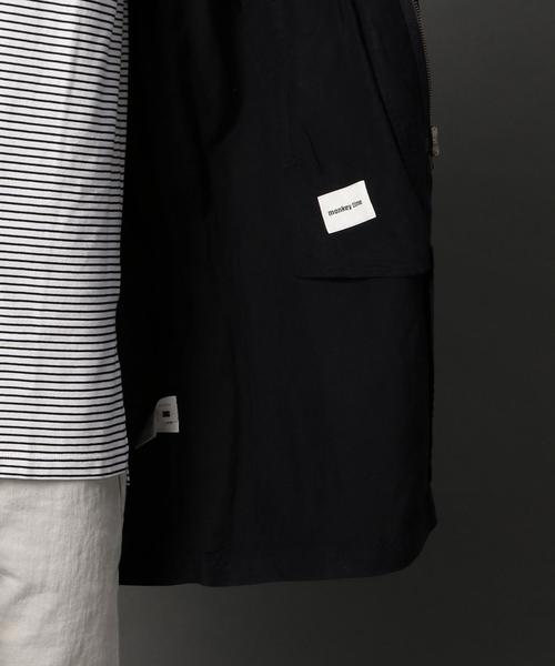 BEAUTY&YOUTH UNITED ARROWS(ビューティーアンドユースユナイテッドアローズ)の「<monkey time> アサ/レーヨン クロス フルジップ コート◆(ステンカラーコート・メンズ・ネイビー/オリーブ・SMALL/X-LARGE/LARGE/MEDIUM)」の10枚目の写真