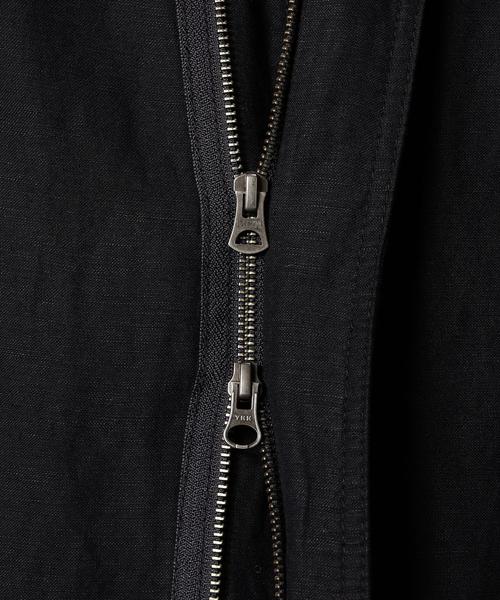 BEAUTY&YOUTH UNITED ARROWS(ビューティーアンドユースユナイテッドアローズ)の「<monkey time> アサ/レーヨン クロス フルジップ コート◆(ステンカラーコート・メンズ・ネイビー/オリーブ・SMALL/X-LARGE/LARGE/MEDIUM)」の13枚目の写真