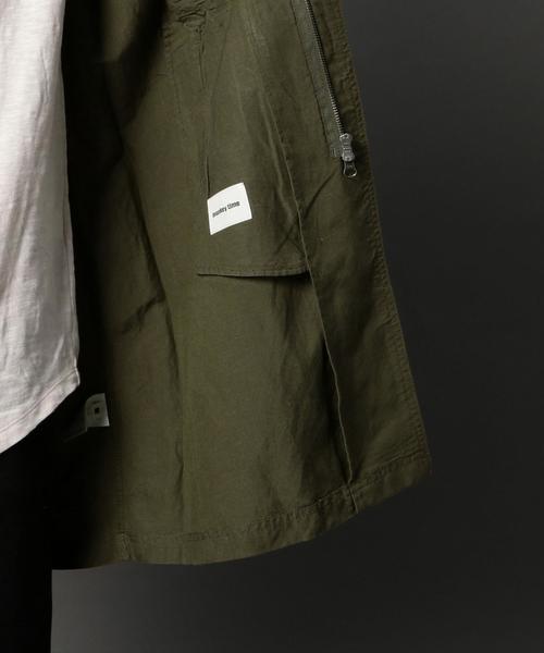 BEAUTY&YOUTH UNITED ARROWS(ビューティーアンドユースユナイテッドアローズ)の「<monkey time> アサ/レーヨン クロス フルジップ コート◆(ステンカラーコート・メンズ・ネイビー/オリーブ・SMALL/X-LARGE/LARGE/MEDIUM)」の5枚目の写真