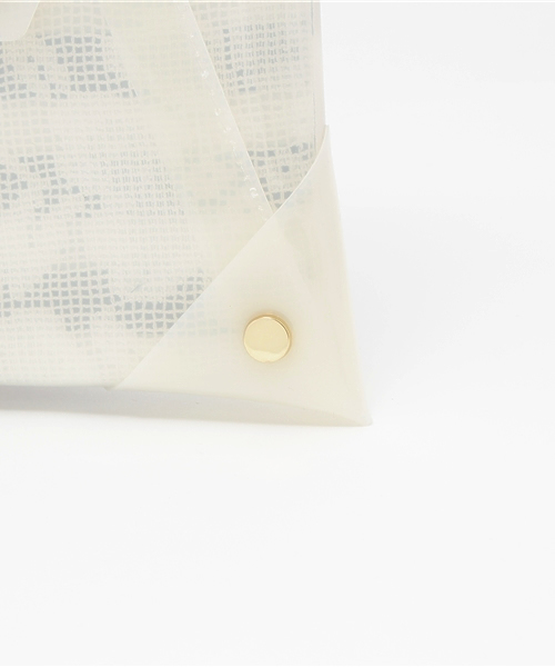 interstaple（インターステイプル）の「ビニール＆ボーダークラッチ（クラッチバッグ・レディース・ブラック/アイボリー・FREE）」の15枚目の写真