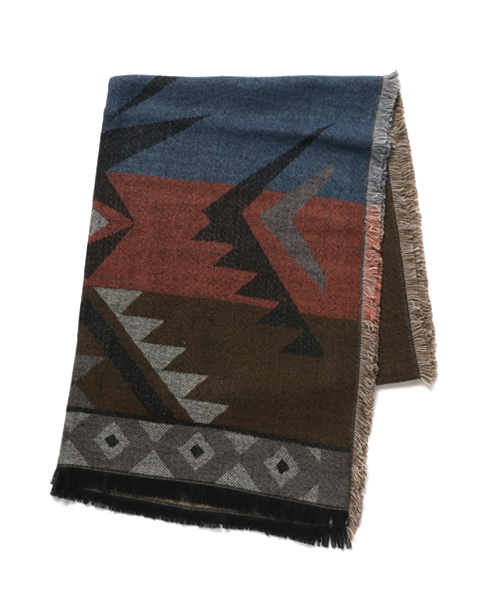 N.（N. Natural Beauty Basic）（エヌエヌナチュラルビューティーベーシック）の「ナバホ柄ストール（ストール/ショール・レディース・カーキ/レッド・ﾌﾘ-）」の2枚目の写真