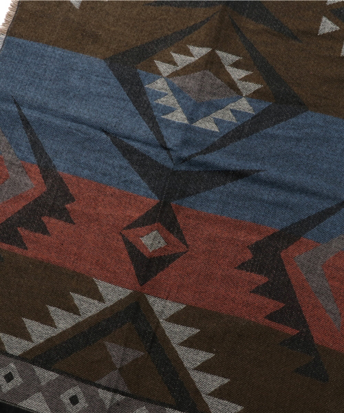 N.（N. Natural Beauty Basic）（エヌエヌナチュラルビューティーベーシック）の「ナバホ柄ストール（ストール/ショール・レディース・カーキ/レッド・ﾌﾘ-）」の3枚目の写真