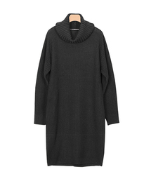 Pierrot |  畦ニット タートルネック ワンピース(ワンピース)