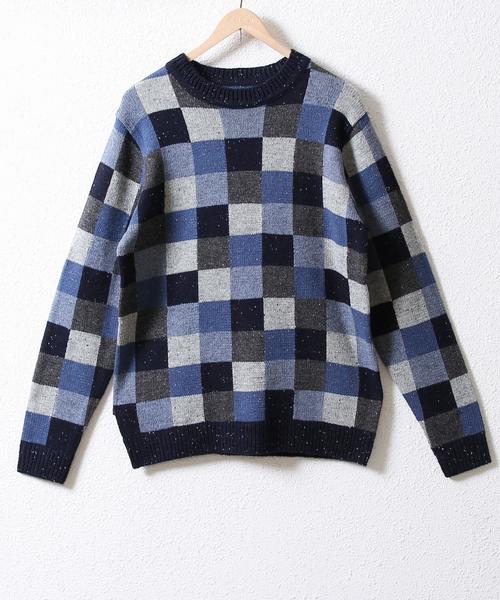 coen(コーエン)の「クレイジーネップクルーネックニット(ニット/セーター・メンズ・ケリー/コバルトブルー・LARGE/SMALL/X-LARGE/MEDIUM)」の1枚目の写真