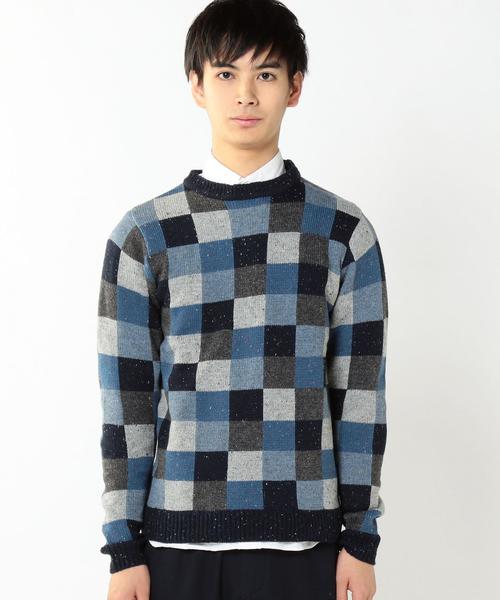 coen(コーエン)の「クレイジーネップクルーネックニット(ニット/セーター・メンズ・ケリー/コバルトブルー・LARGE/SMALL/X-LARGE/MEDIUM)」の6枚目の写真