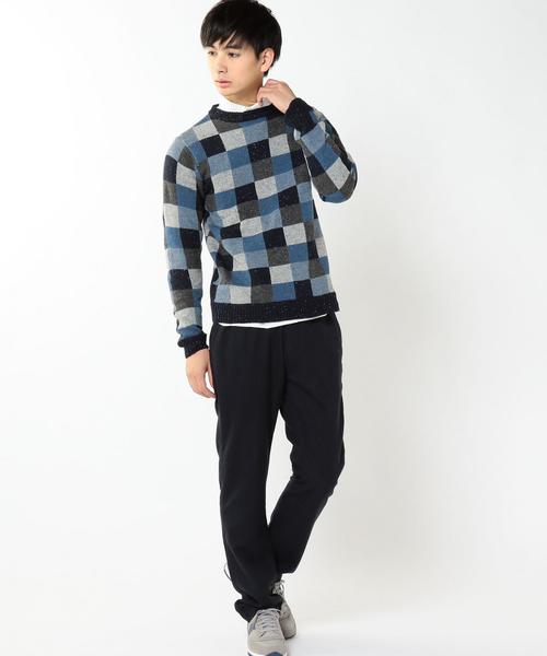 coen(コーエン)の「クレイジーネップクルーネックニット(ニット/セーター・メンズ・ケリー/コバルトブルー・LARGE/SMALL/X-LARGE/MEDIUM)」の4枚目の写真