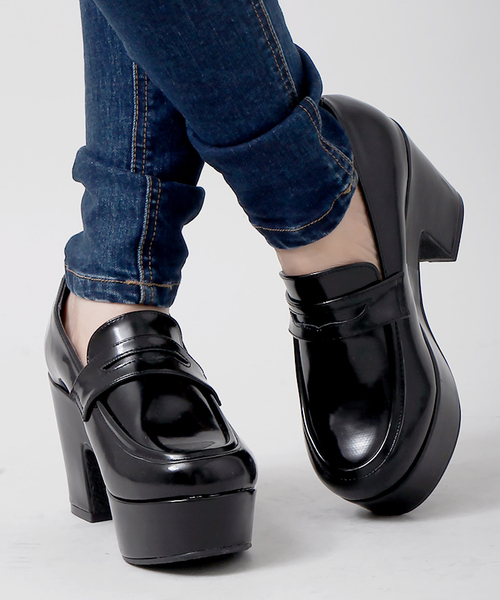 WEGO（ウィゴー）の「WEGO/ボリュームローファー（ローファー・レディース・ブラウン/ワイン/キャメル/ブラック・LARGE/MEDIUM）」の2枚目の写真