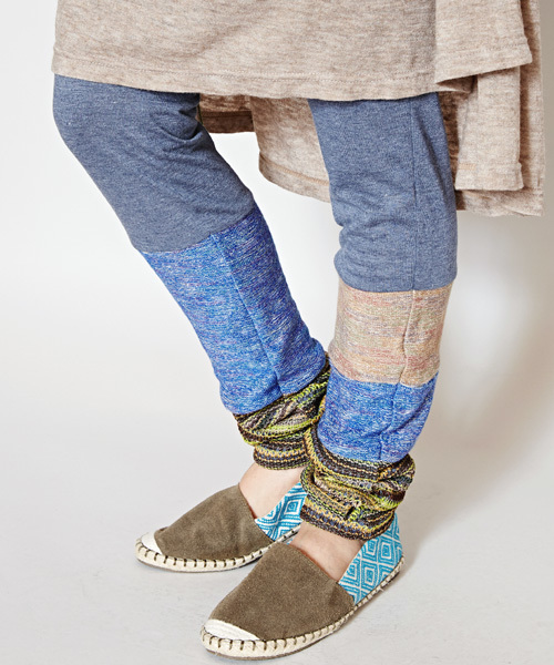 チャイハネ（チャイハネ）の「【チャイハネ】パッチワークレギンス（レギンス/スパッツ・レディース・ネイビー/ブラック/グリーン・FREE）」の3枚目の写真