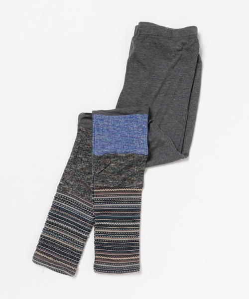 チャイハネ（チャイハネ）の「【チャイハネ】パッチワークレギンス（レギンス/スパッツ・レディース・ネイビー/ブラック/グリーン・FREE）」の4枚目の写真