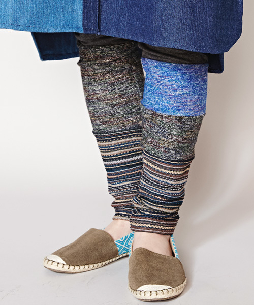 チャイハネ（チャイハネ）の「【チャイハネ】パッチワークレギンス（レギンス/スパッツ・レディース・ネイビー/ブラック/グリーン・FREE）」の8枚目の写真