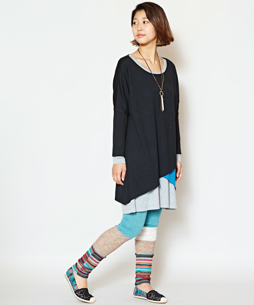 チャイハネ（チャイハネ）の「【チャイハネ】パッチワークレギンス（レギンス/スパッツ・レディース・ネイビー/ブラック/グリーン・FREE）」の16枚目の写真