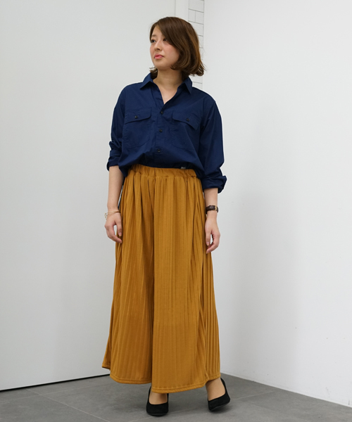 earth music&ecology（アースミュージックアンドエコロジー）の「抜け衿カジュアルシャツ（シャツ/ブラウス・レディース・ピンクベージュ/ネイビー/オフホワイト/カーキ・FREE）」の13枚目の写真